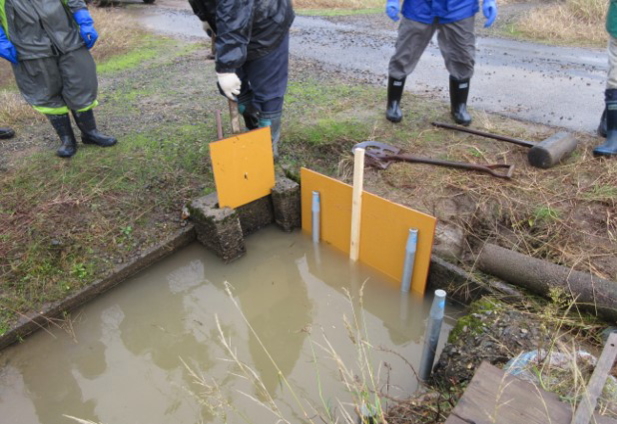 水路の配水操作